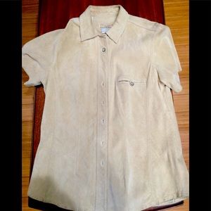 Telluride suede leather women’s shirt.